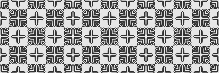 Modern background pattern with geometric ornament on white backdrop. Seamless wallpaper texture. Vector image