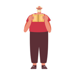 grandfather reading book