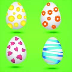Set of easter eggs