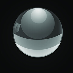 One black drop. Vector illustration