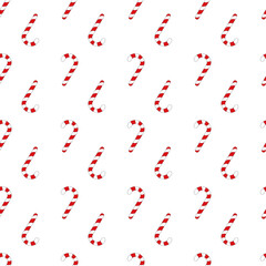 Christmas candy cane seamless pattern hand drawn vector