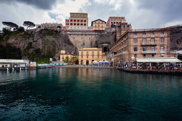 Capture of the town of Sorrento from the sea, Amalfi Coast, Italy