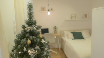 christmas tree in room