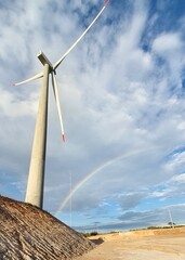 wind turbine on a sky