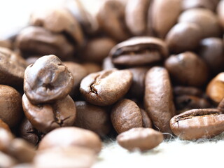 roasted arabica black coffee beans