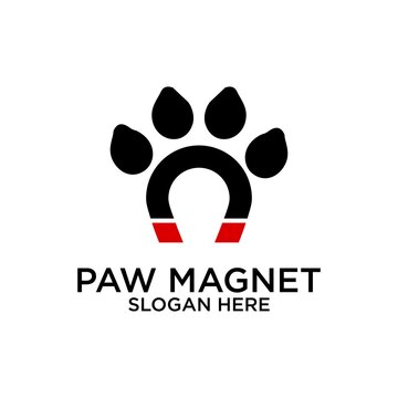 abstract magnet and animal claw logo