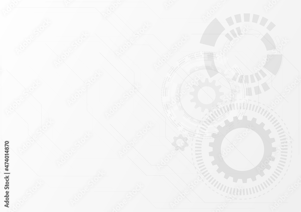 Wall mural black and white technology abstract background innovation concept vector with some elements of this 