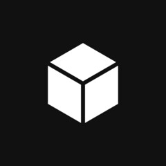 cube icon on grey background