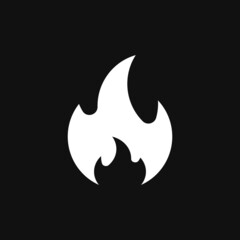 fire flame icon on grey background
