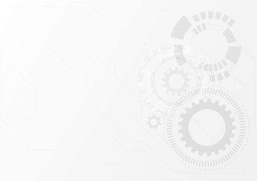 Black and white technology abstract background innovation concept vector with some elements of this image, gear ,research