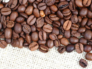 roasted arabica black coffee beans