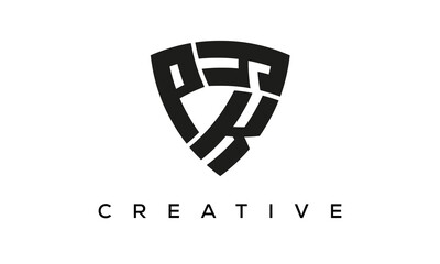 Fototapeta na wymiar Shield letters PKY creative logo
