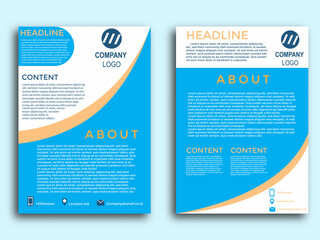 Obraz premium poster flyer pamphlet brochure cover design layout space for photo background, vector template in A4 size