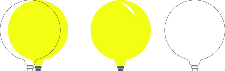 Bulb set. Vector bulb. Idea light bulbs icons. abstract light bulb outline and filled vector sign. 