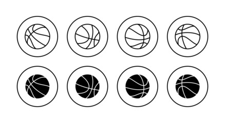 Fototapeta premium Basketball icons set. Basketball ball sign and symbol