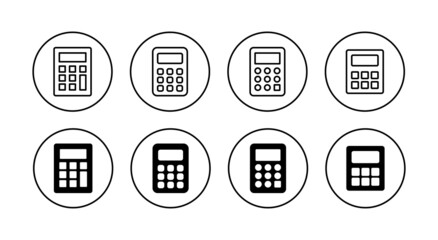 Fototapeta premium Calculator icons set. Accounting calculator sign and symbol.