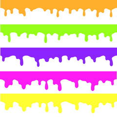 インクやペンキの垂れている線状素材