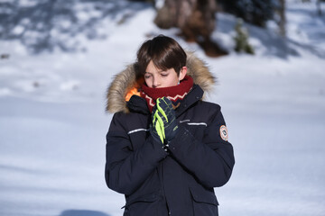 Men in Winter at Andorra Pyrenees