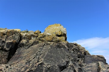 Cliff rock and blue skies