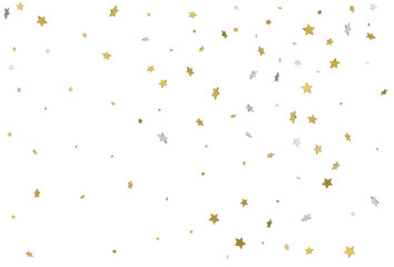 3d gold star confetti rain festive holiday background