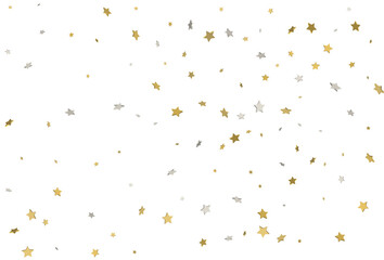 3d gold star confetti rain festive holiday background