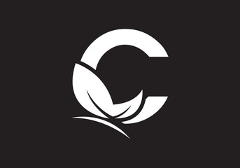 this is a creative letter C add butterfly icon design