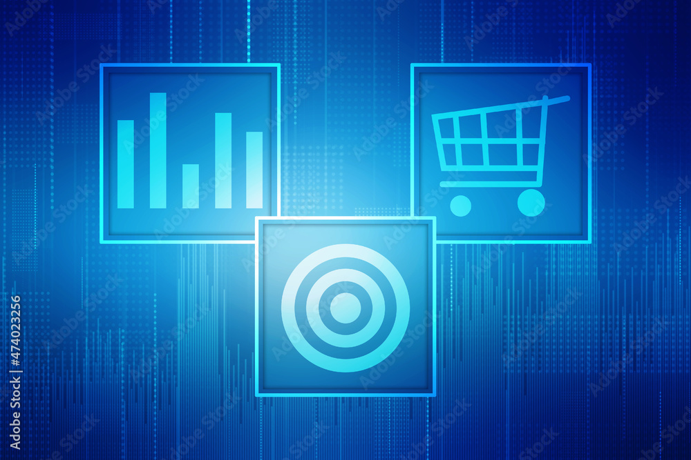 Poster 2D Digital Abstract Business Networking background