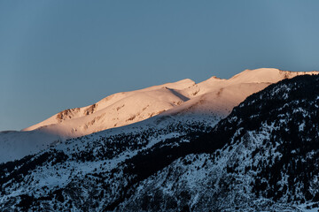 Winter sunsets in Andorra Pyrenees