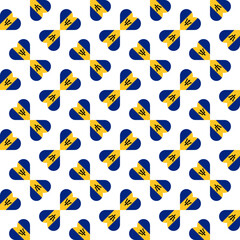 seamless barbados flag heart pattern. vector illustration. print, book cover, wrapping paper, decoration, banner and etc	