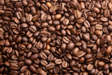 Fototapeta premium roasted coffee beans background