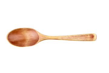Wooden spoon isolated on white