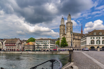 Grossmunster church, Zurich, Switzerland