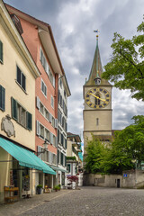 Fototapeta na wymiar St. Peter church, Zurich, Switzerland