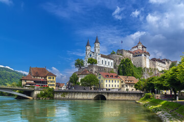 Fototapeta na wymiar View of Aarburg Castle, Switzerland