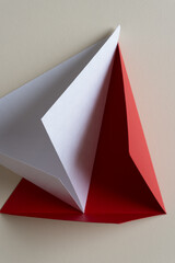 folded card stock paper objects