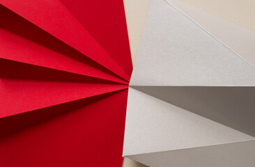 folded card stock paper objects