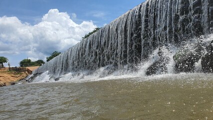 waterfall in the city