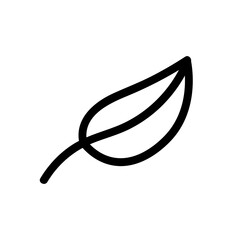 Flat leaf icon. Floral elements for logo, design, postcard, poster. Vector illustration in doodle style isolated on background.