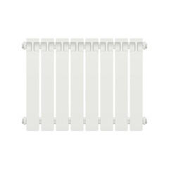 Realistic heating battery section on a white background. Vector illustration.	
