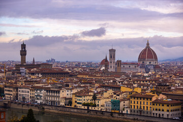 Fototapeta na wymiar City of Florence in Italy Tuscany - travel photography