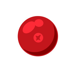 Red currant. Cranberry berry. Healthy food and sweet dessert ingredient. Flat cartoon illustration