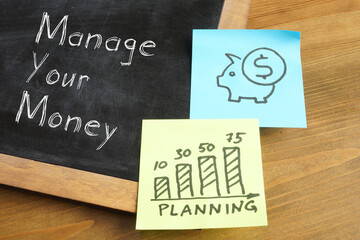 Manage Your Money is shown on the business photo using the text