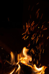 Fototapeta na wymiar close up of burning fire