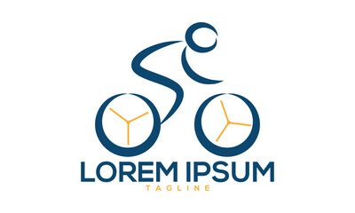 Unique cycle logo Modern and minimalist vector and abstract logo