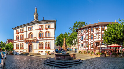 Rathaus und Marktplatz, Lich, Hessen, Deutschland 