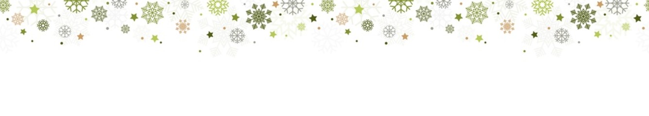 seamless falling snow flake panorama background
