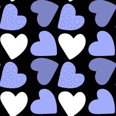 Seamless valentines pattern with hearts for postcard and gifts and cards 