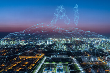 Obraz premium smart city icon