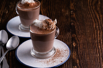 Pumpkin spice latte coffee with whipped cream