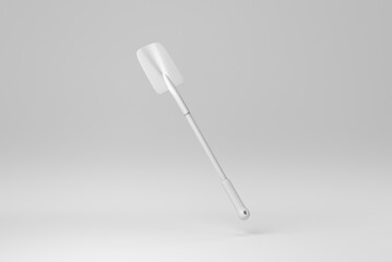 Shovel isolated on white background. minimal concept. monochrome. 3D render.